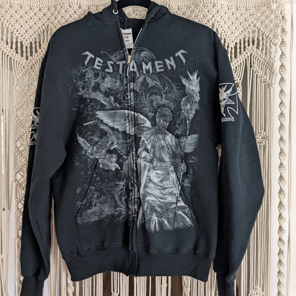 VTG 2008 Testament Tour Zip Hoodie Med